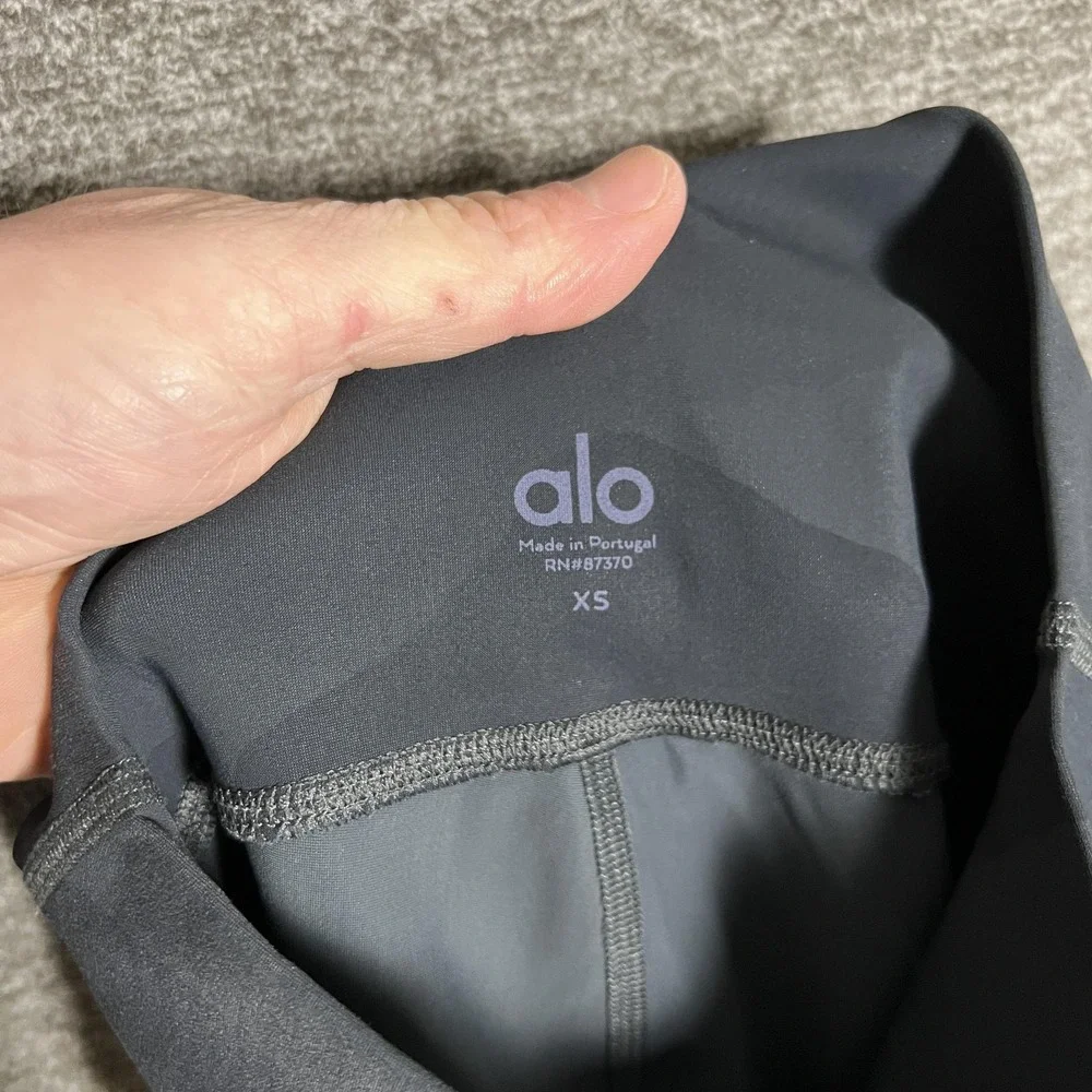 Alo Yoga Leggings Womens XS Black Camo High Waist Ankle‎ Yoga Athletic Stretch
